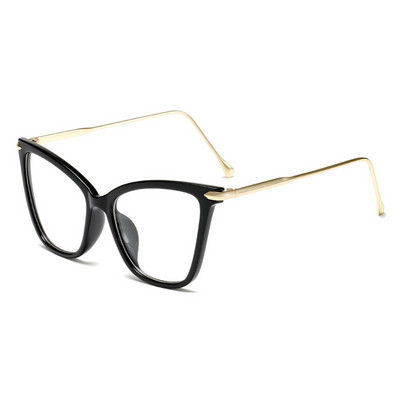 Madingi kačių akių akinių rėmeliai moterims Seksualūs dideli metaliniai rėmeliai prabangūs prekės ženklo dizaino moteriški optiniai akiniai akiniai