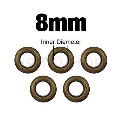 200 vnt. skylės metalinės kilpos, varinės spalvos su poveržle, skirtos pasidaryk pats, odiniai aksesuarai, batai, diržas, krepšys, žymės, drabužiai