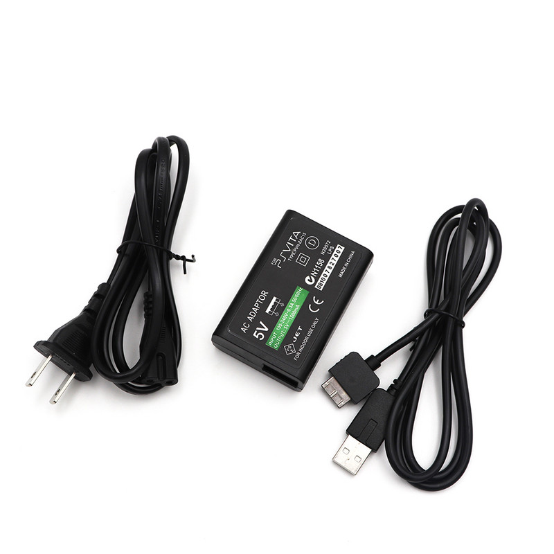 EU US Plug Adapter kućnog zidnog punjača za Sony PlayStation PSVITA PS Vita PSV 1000 s USB prijenosom podataka Kabel za punjenje