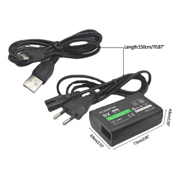 За PSVita2000 игрова конзола Адаптер за зарядно захранване с USB кабел за зареждане