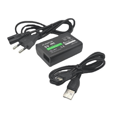 PSVita2000 mängukonsooli toiteallika laadija adapterile koos USB-laadimiskaabliga