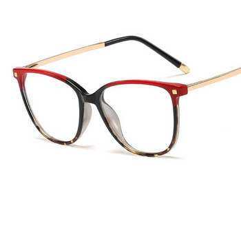 Винтидж модни квадратни очила Дамски маркови дизайнерски прозрачни стъкла Големи оптични рамки за очила Рамки за очила за дами