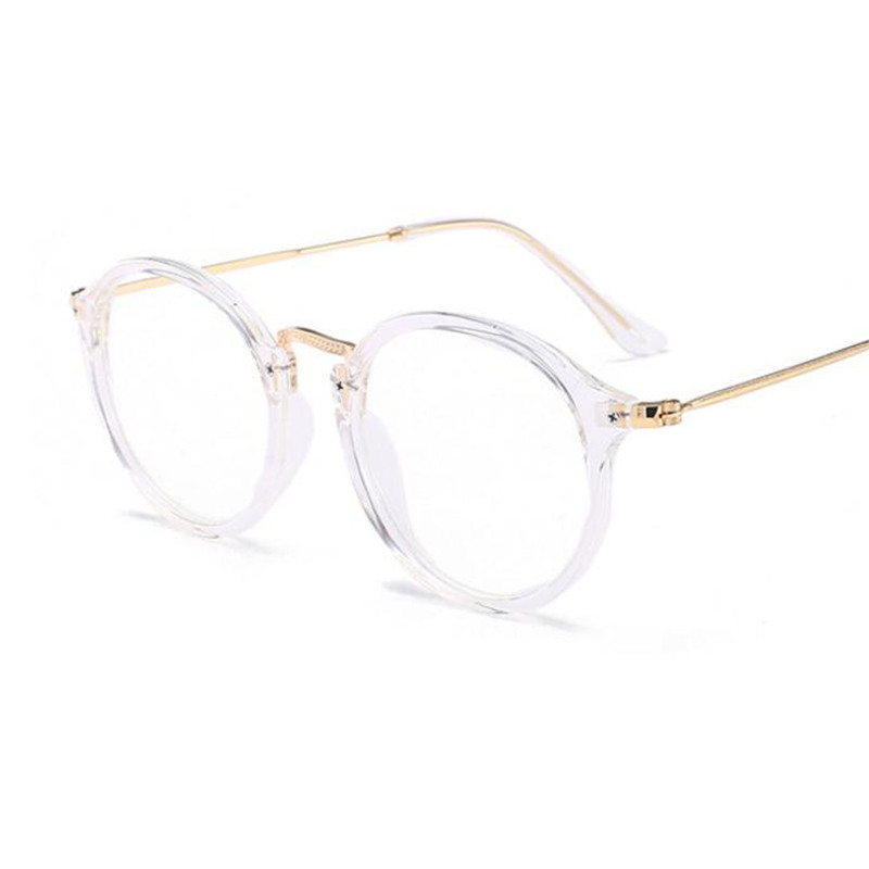 Naiste läbipaistvad prillid ümmargused sinised heledad prillid meeste arvutimänguprillid väsimusvastased optilised prillid, raam Seksikas