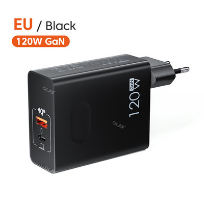 Olaf 120W GaN USB PD töltő Gyorstöltő C típusú mobiltelefon gyorstöltő USB C hálózati adapter iPhone 13 Xiaomi Samsung telefonhoz