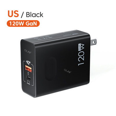 Olaf 120W GaN USB PD töltő Gyorstöltő C típusú mobiltelefon gyorstöltő USB C hálózati adapter iPhone 13 Xiaomi Samsung telefonhoz