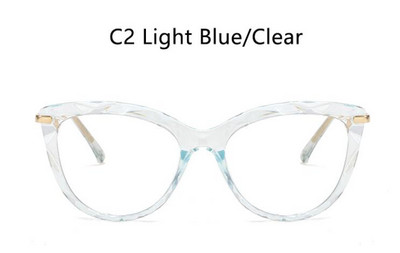 Läbipaistev prillide raam Naiste Mood Läbipaistvad kassisilmad Prillid Lühinägelikkus Nerd nohik Optilised raamid Retseptita prillid oculos