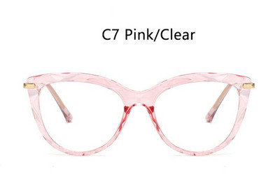 Läbipaistev prillide raam Naiste Mood Läbipaistvad kassisilmad Prillid Lühinägelikkus Nerd nohik Optilised raamid Retseptita prillid oculos