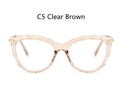 Läbipaistev prillide raam Naiste Mood Läbipaistvad kassisilmad Prillid Lühinägelikkus Nerd nohik Optilised raamid Retseptita prillid oculos