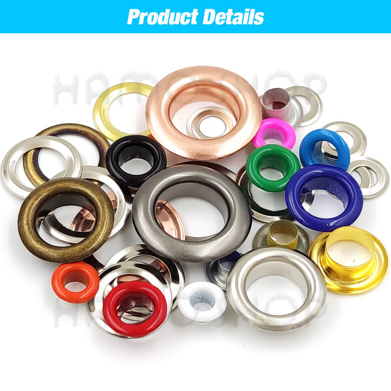 4/5/6/8/10/12 mm Metalinės kilpos Įvorės skylės žiedas Daugiaspalvis su poveržle, skirtas iškarpų albumui batams Diržo dangtelis Krepšys Drabužiai Odiniai dirbiniai