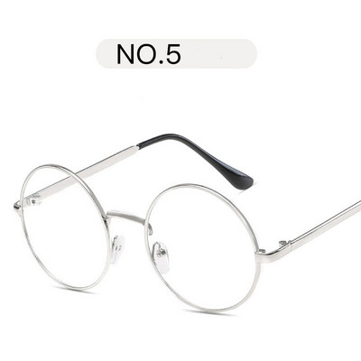 Vintage kerek hamis szemüvegek női átlátszó lencsék optikai szemüvegek fém szemüvegkeret fekete ezüst nerd szemüvegek