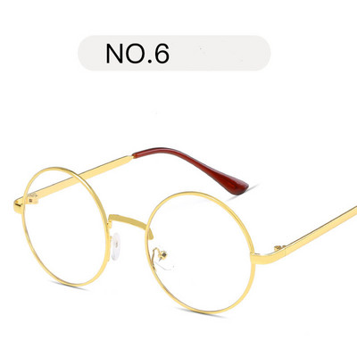 Vintage kerek hamis szemüvegek női átlátszó lencsék optikai szemüvegek fém szemüvegkeret fekete ezüst nerd szemüvegek