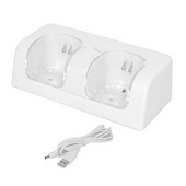 Stanica za punjenje Dual Charger Dock za Wii daljinski upravljač Kontroler ručke za igranje s LED indikatorom USB kabel za punjenje