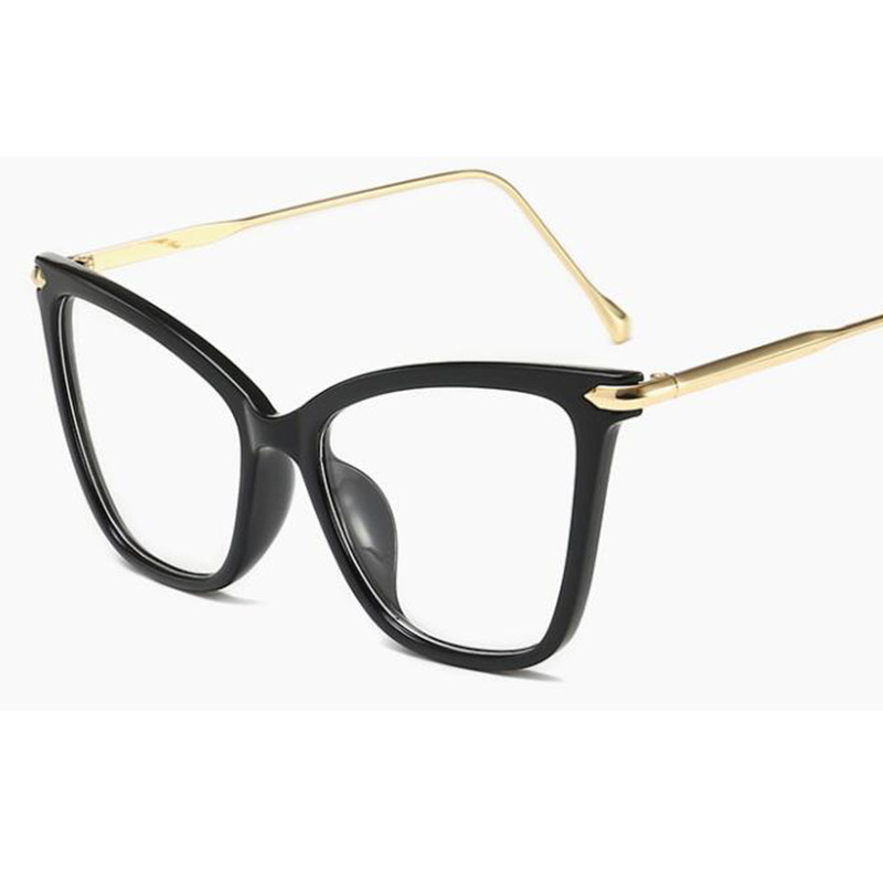 Retro kačių akiniai Moteriški akinių rėmeliai Prabangūs prekės ženklo dizainerio akiniai Skaidrūs katės akių akiniai Moteriški akiniai