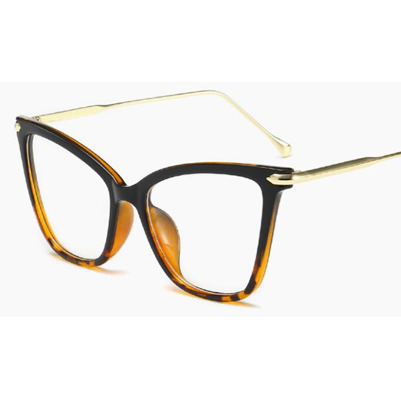 Retro kačių akiniai Moteriški akinių rėmeliai Prabangūs prekės ženklo dizainerio akiniai Skaidrūs katės akių akiniai Moteriški akiniai
