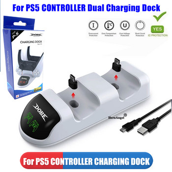 2021 Dual Fast Charging Cradle Dock Station for Playstation 5 PS5 Gamepad Joystick Charger for PS5 Game Controller