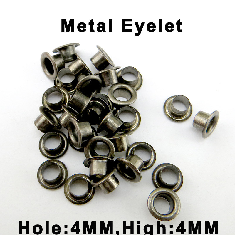 200 rinkinių 4 mm metalinė kilpa, odinė rankdarbių taisymo įvorė, apvali akių žiedai batams krepšys, drabužiai, odinė diržo kepurė