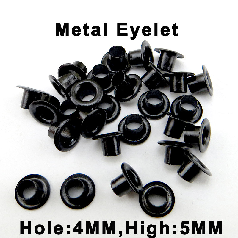 200 rinkinių 4 mm metalinė kilpa, odinė rankdarbių taisymo įvorė, apvali akių žiedai batams krepšys, drabužiai, odinė diržo kepurė