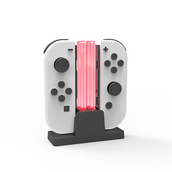 Нова зарядна станция 2 in1 за Nintendo Switch Joy-con контролер LED зарядно устройство Joy-Con Gamepad Стойка за зареждане NS Switch Аксесоари