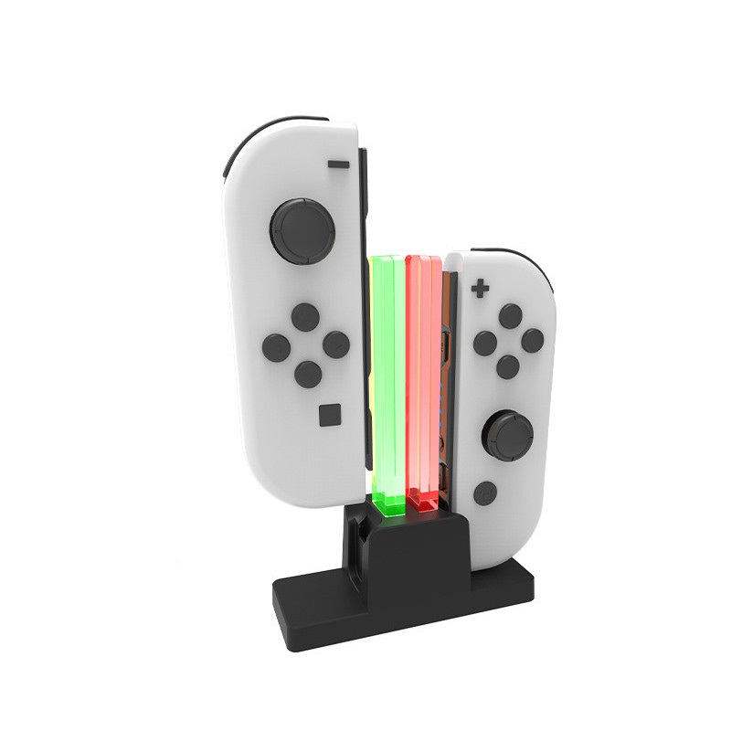 Új 2 az 1-ben töltődokkoló Nintendo Switchhez Joy-con Controller LED töltő Joy-Con Gamepad töltőállvány NS kapcsolótartozékok