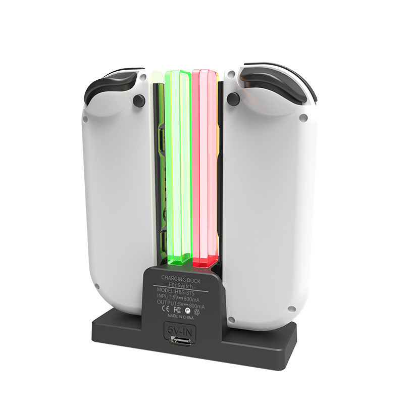 Új 2 az 1-ben töltődokkoló Nintendo Switchhez Joy-con Controller LED töltő Joy-Con Gamepad töltőállvány NS kapcsolótartozékok