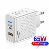 65W USB C punjač PD Type C zidni adapter za brzo punjenje za iPhone 14 13 Xiaomi Samsung Macbook Quick Charge3.0 punjač za telefon