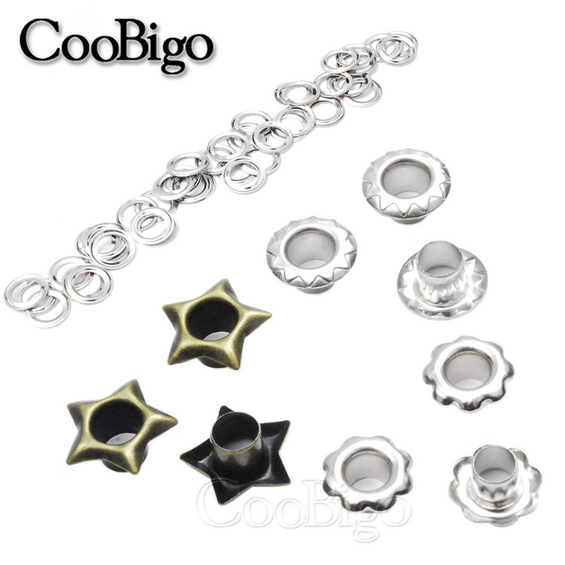 100 vnt. Metalinės ąselės Sun Star gėlių ąselės drabužiams Oda amatai DIY Scrapbooking siuvimo priedai