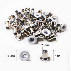 100 vnt. 1,5/2,0/2,5 mm odinės rankdarbių kilpos, mažos metalinės kilpos, įvorės „pasidaryk pats“ lėlių diržų sagtys Batai Praktiški siuvimo priedai