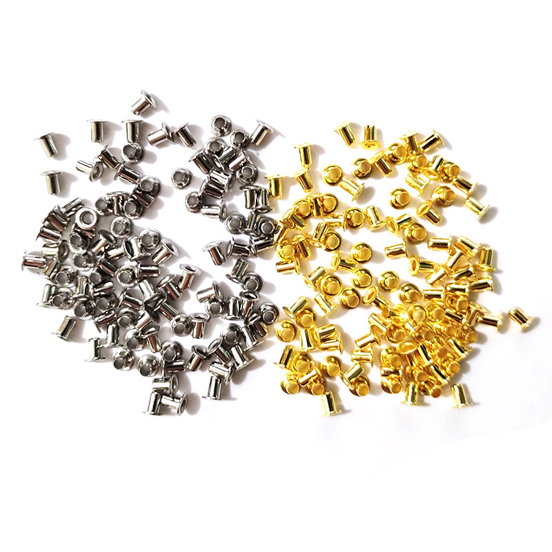 100 vnt. 1,5/2,0/2,5 mm odinės rankdarbių kilpos, mažos metalinės kilpos, įvorės „pasidaryk pats“ lėlių diržų sagtys Batai Praktiški siuvimo priedai