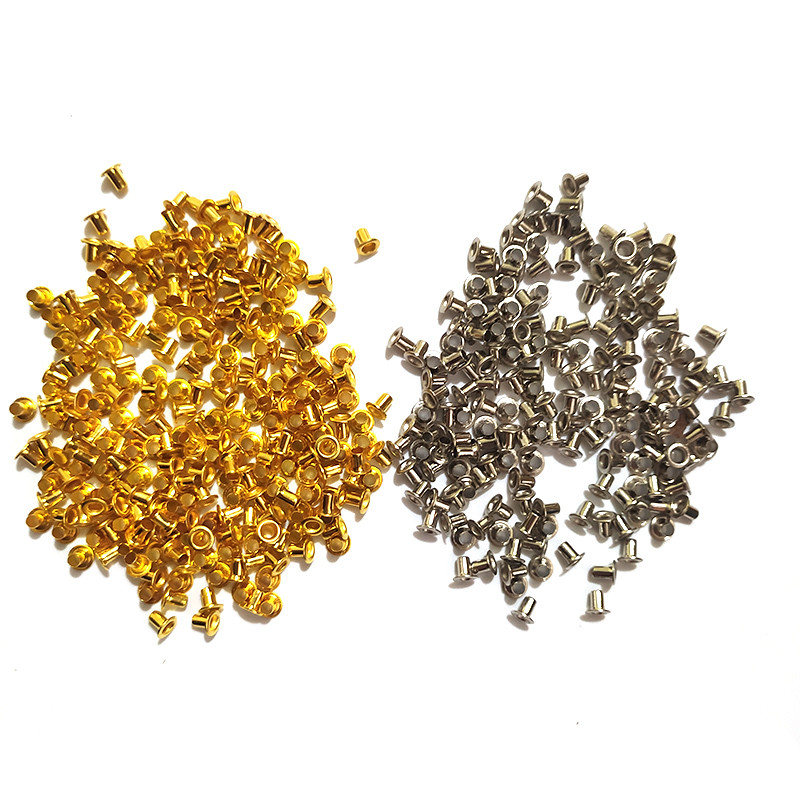 100 vnt. 1,5/2,0/2,5 mm odinės rankdarbių kilpos, mažos metalinės kilpos, įvorės „pasidaryk pats“ lėlių diržų sagtys Batai Praktiški siuvimo priedai