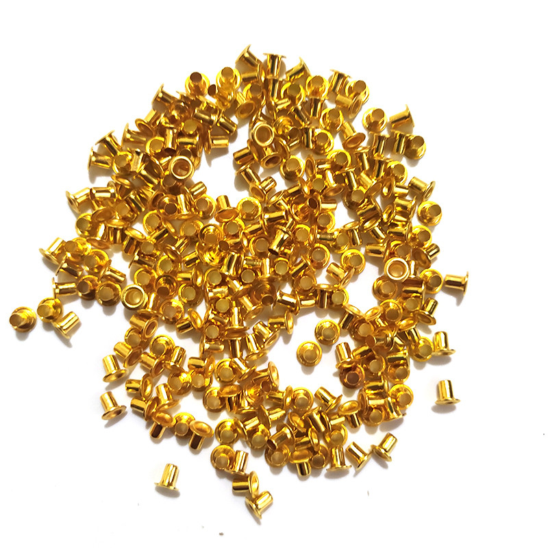 100 vnt. 1,5/2,0/2,5 mm odinės rankdarbių kilpos, mažos metalinės kilpos, įvorės „pasidaryk pats“ lėlių diržų sagtys Batai Praktiški siuvimo priedai