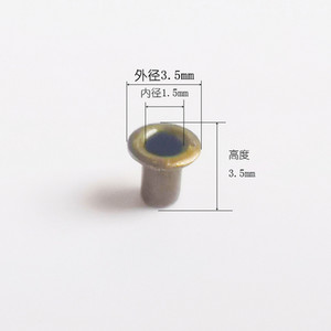 100 vnt. 2 mm skylės varinės kilpos, skirtos „pasidaryk pats“ „Leathercraft“ iškarpų knygelėms Batai Diržo dangtelis Krepšys Žymos Drabužiai Priedai