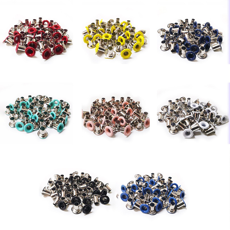 100 vnt. 2 mm skylės varinės kilpos, skirtos „pasidaryk pats“ „Leathercraft“ iškarpų knygelėms Batai Diržo dangtelis Krepšys Žymos Drabužiai Priedai