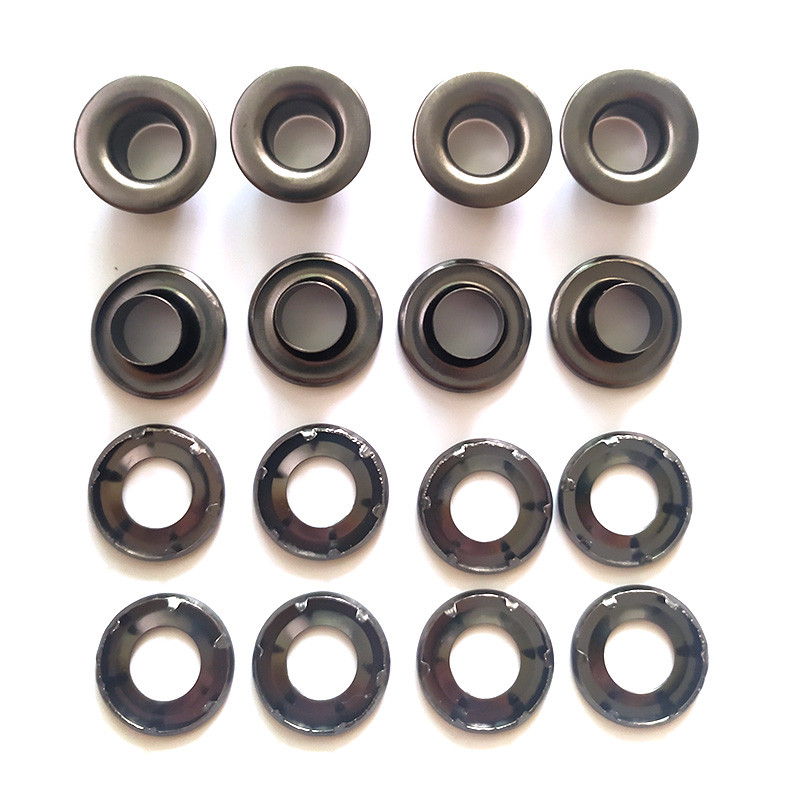 10 rinkinių nerūdijančio plieno automobilių sunkvežimių drobės kilpos mygtuko kniedės nuo lietaus audinio stogelio žiedo kniedės