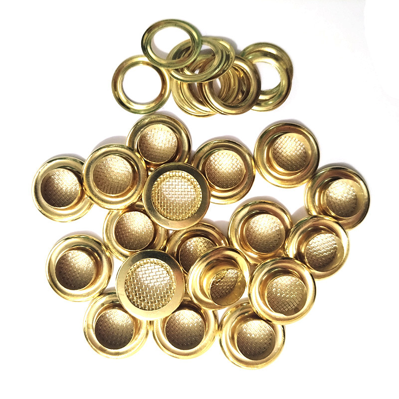 10 rinkinių varinių metalinių tuščiavidurių kniedių kilpos su tinklu, skirtos „pasidaryk pats“ čiužinio tinklelio tinklelio dujinės kilpos Priedai