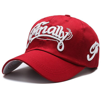 Унисекс бейзболна шапка с бродерия с букви Дамски шапки за спорт на открито Ежедневна шапка с гръб за мъже Татко шапки Хип-хоп женска шапка