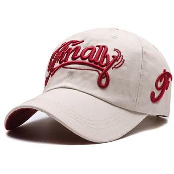 Унисекс бейзболна шапка с бродерия с букви Дамски шапки за спорт на открито Ежедневна шапка с гръб за мъже Татко шапки Хип-хоп женска шапка