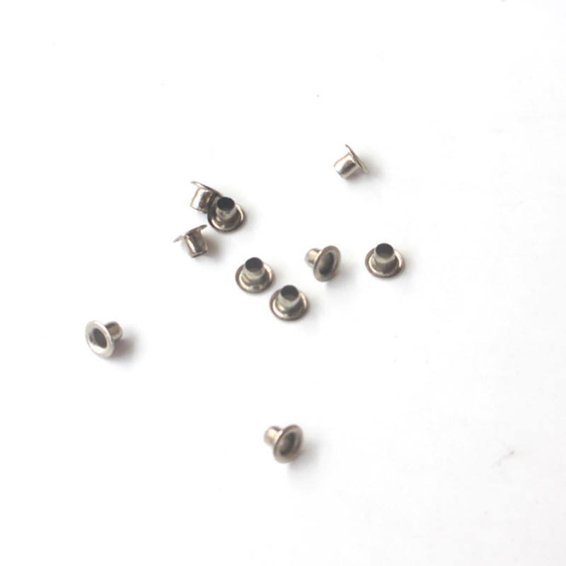 100 vnt 1,5/2/2,5 mm Apvalių akių žiedai Metalinė kilpa odinei rankdarbiams taisyti ąselė batams krepšys drabužiai odinė diržo kepurė