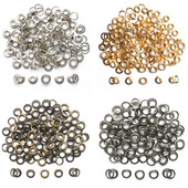 100 rinkinių Varinės kilpos žiedai, apvalūs žiedai, skirti pasidaryk pats.