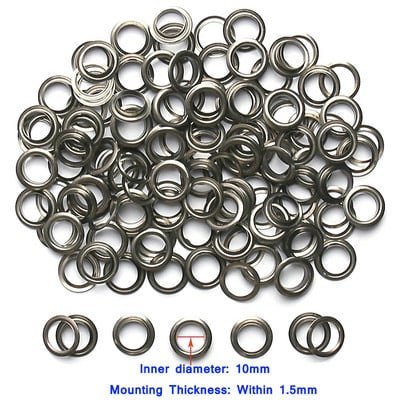 100 rinkinių Varinės kilpos žiedai, apvalūs žiedai, skirti pasidaryk pats.