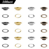 LMDZ 100sets 8mm kilpa su poveržle 600# Odinė rankdarbių taisymo įvorė Apvalūs akių žiedai batams Krepšys Drabužiai Odinė diržo kepurė