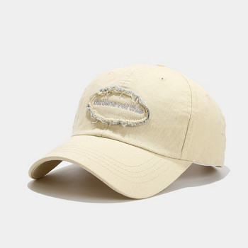 Памучна буква, която е бродерия Casquette Бейзболна шапка Регулируеми шапки с гръб за мъже и жени 42