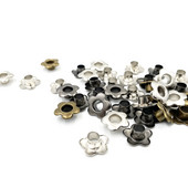 100 vnt. 5 mm skylė, gėlė, metalinės kilpos, skirtos „Scrapbooking“ batams, batams, diržams, krepšiams, etiketėms, drabužiams, siuvimui, odai, rankdarbiams, „pasidaryk pats“ priedai