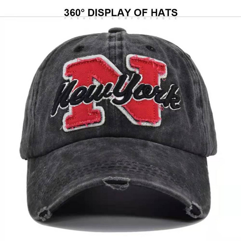 Nauja madinga beisbolo kepuraitė vyrams ir moterims Retro tėčio kepuraitės vasarinės lauko apsauginės kepuraitės Unisex Snapback kepurės raidės siuvinėti kepurės