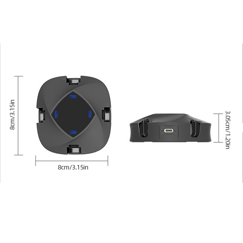 Για Switch Joy-con Controller 4 σε 1 Διακόπτης βάσης φορτιστή με ένδειξη φόρτισης Πολυλειτουργική βάση βάσης φορτιστή 5V Type-C