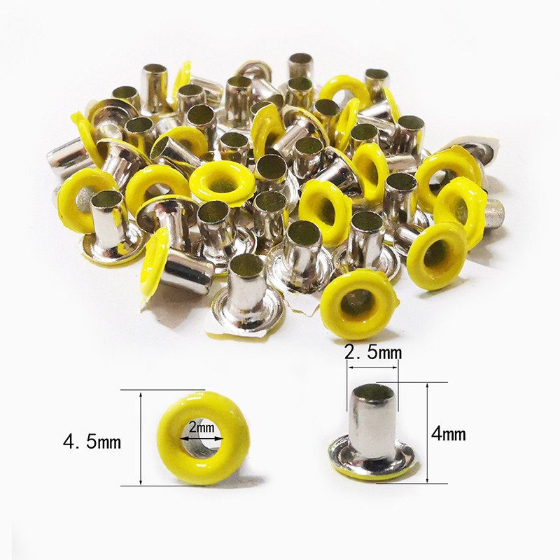 100 ks 2 mm dierkové dierky na DIY kožené remeselnícke medené dierky na scrapbooking topánky, opasok, čiapky, tašky, visačky na oblečenie, doplnky