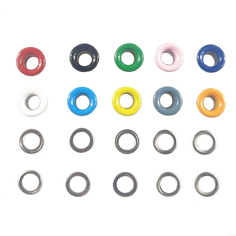 50 vnt 4 mm 5 mm 6 mm 1 mišrus 10 spalvų metalas, spalvingos kilpos, įvorės, iškarpos, skirtos odinėms rankdarbiams pasidaryk pats batai.