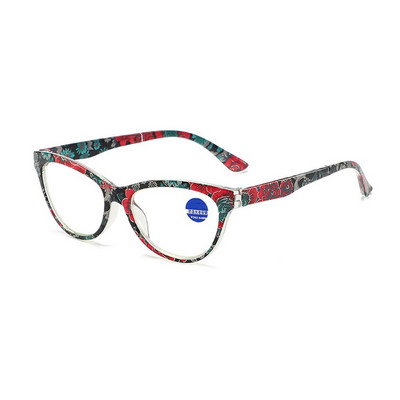 1 tk. Uus mood naiste lugemisprillid, sobiv kott Ultrakerge vaigutrükiga lillega suurendavad prillid Nägemishooldus