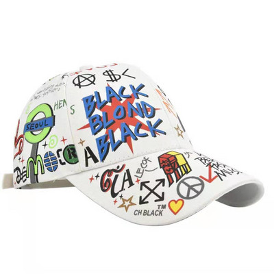 Graffiti beisbolo kepuraitė, vyriška, 2021 m. vasaros laiškų spauda Snapback Gorras Hombre Casquette Femme moteriškos hiphopo kepurės