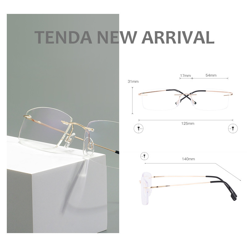 Ανδρικά Γυναικεία Γυαλιά Super Flex και Light Memory Metal Rimless Glasses Σκελετοί για φακούς μυωπίας Reading Progressive Lenses