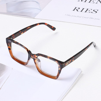 Модни очила за четене с квадратна рамка Мъжки Дамски Модни големи рамки Очила с висока разделителна способност за пресбиопия Диоптър 0~+ 3,00